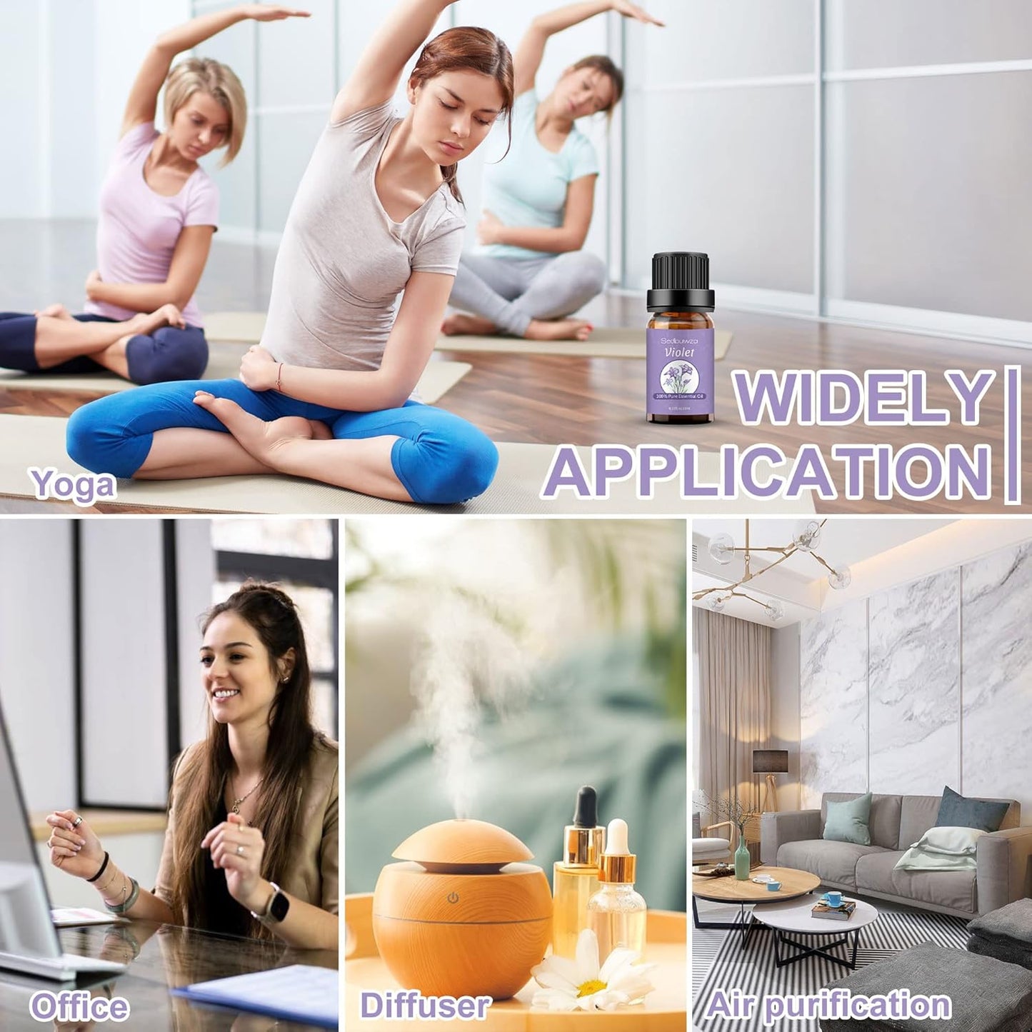 Sedbuwza Violet Essential Oil, 100% Pure Organic Violet Aromatherapy Gift Oil for Diffuser, Humidifier, Soap, Candle, Perfume