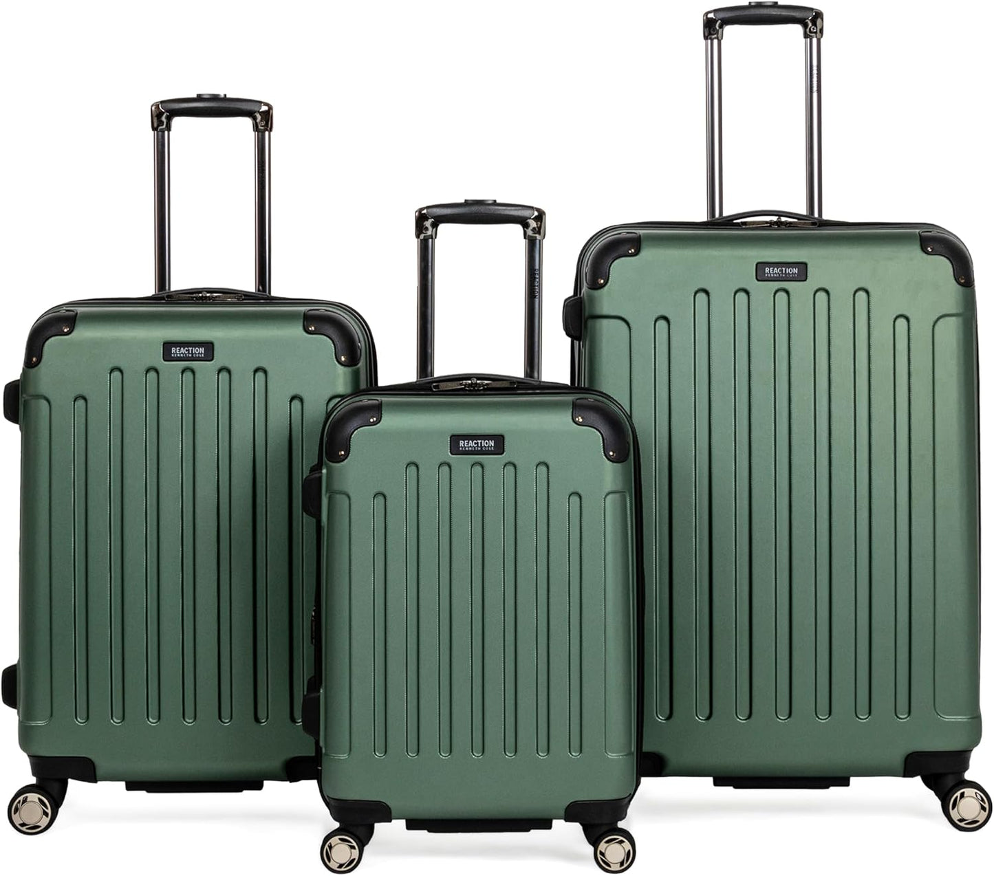 Kenneth Cole REACTION Renegade Luggage Expandable 8-Wheel Spinner Lightweight Hardside Suitcase, Cilantro, 3-Piece Set (20"/24"/28")
