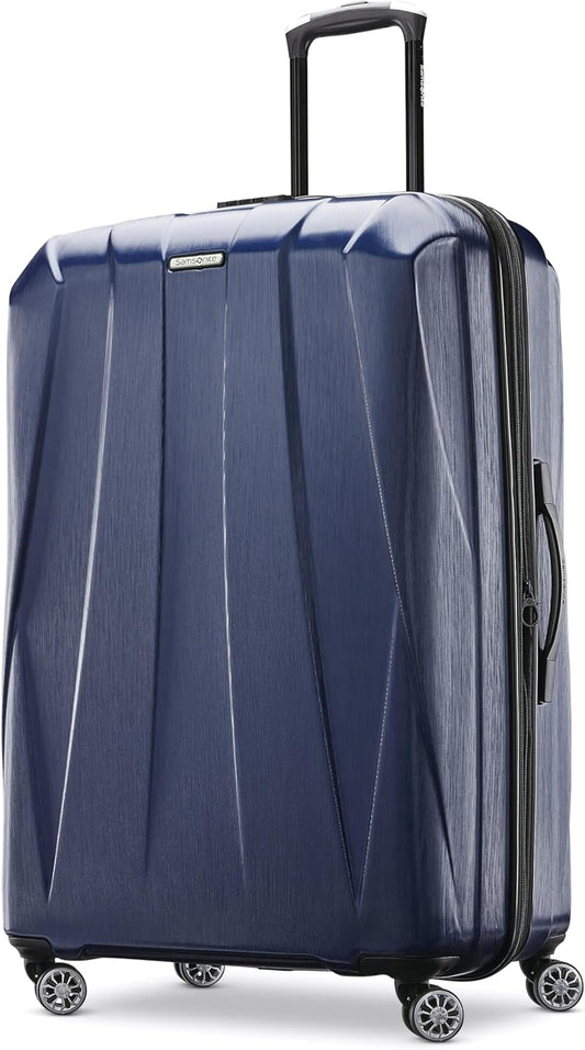 Samsonite Centric 2 Hardside Expandable Luggage with Spinner Wheels, True Navy, Checked-Large 28-Inch