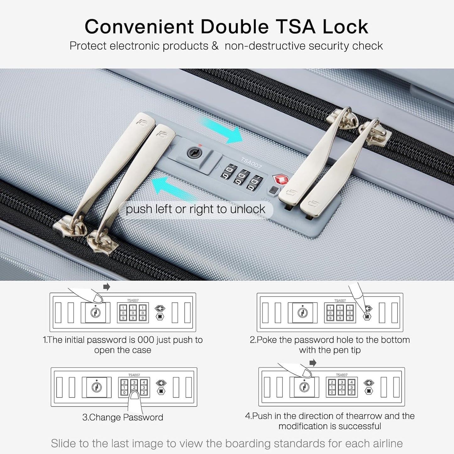 Hanke Grace Carry On Luggage with Wheels Airline Approved Hard Shell Suitcases with Front Pocket，Top Opening Luggage with TSA Lock for Short Business Travel， Grey.