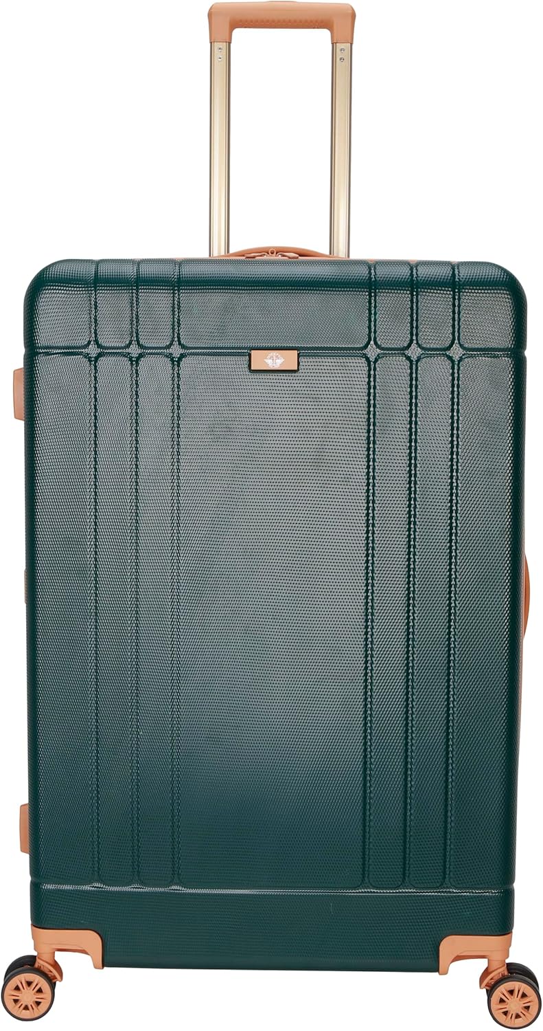 Dockers Hooper Hardside Expandable 8-Wheel Spinner Travel Luggage, Ponderosa Pine, 24-Inch Checked