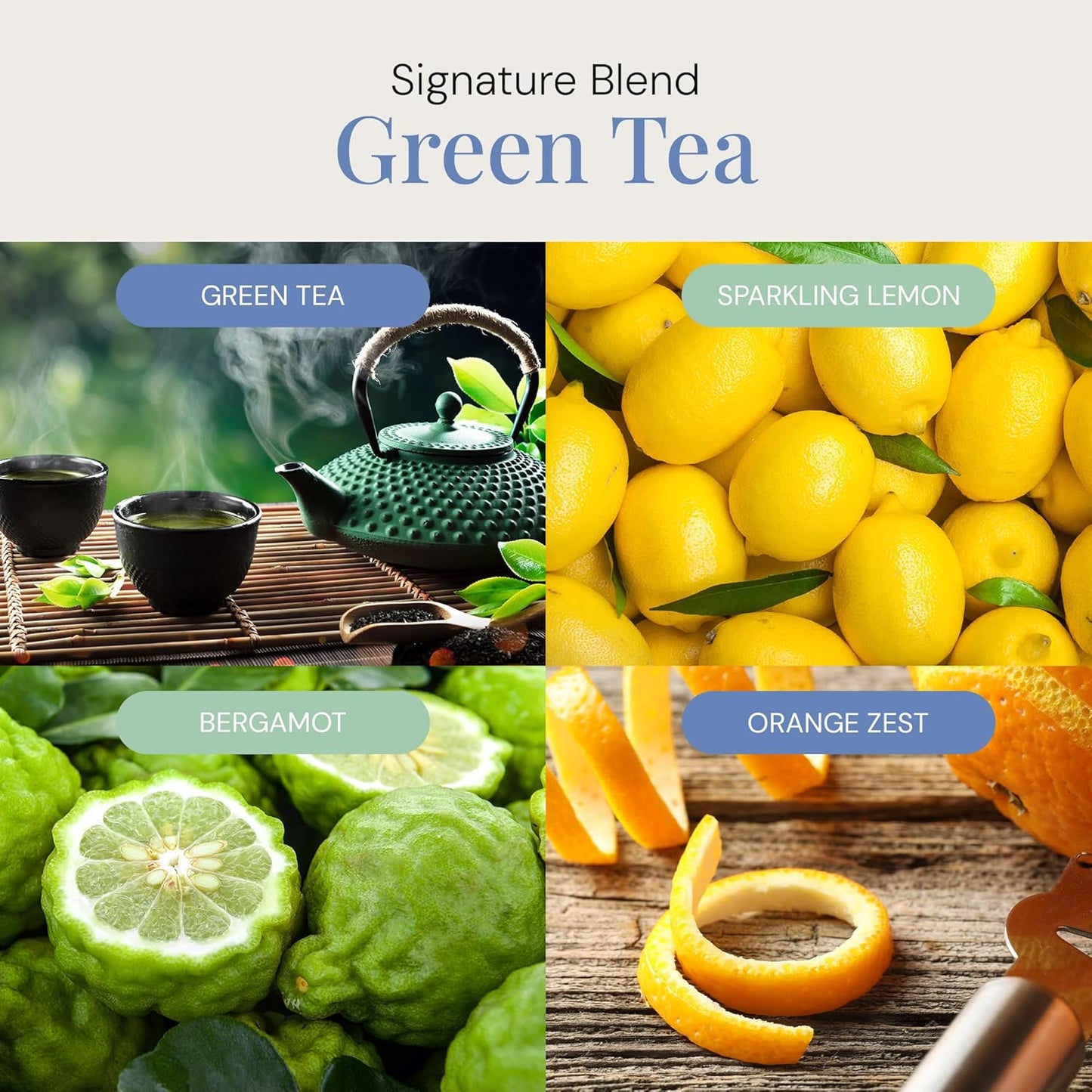 Green Tea Aroma Oil, Essential Oils Blend for Diffusers & Scent Machines, Citrus, Delicate Florals, Warm Tea, Aromatherapy, Cold Air Diffuser Compatible, 300 mL