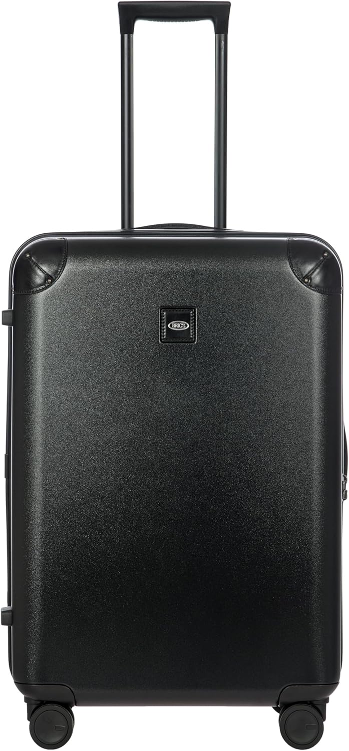 Bric's Amalfi Suitcase, Lightweight Expandable Hard Shell Luggage with Smooth 360° Wheels and TSA Lock 27" - Black