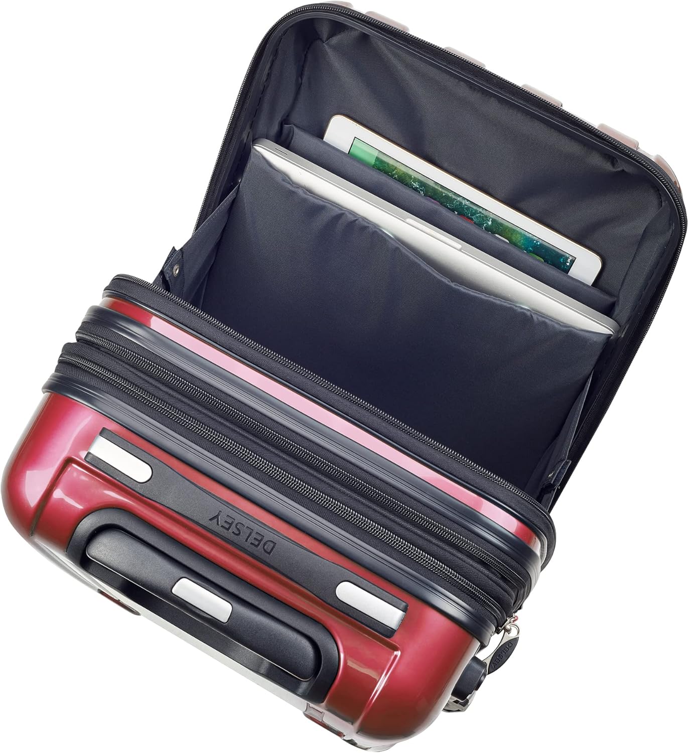 DELSEY PARIS Helium Aero Hardside Expandable Luggage with Spinner Wheels, Brick Red, 2-Piece Set (19/24)