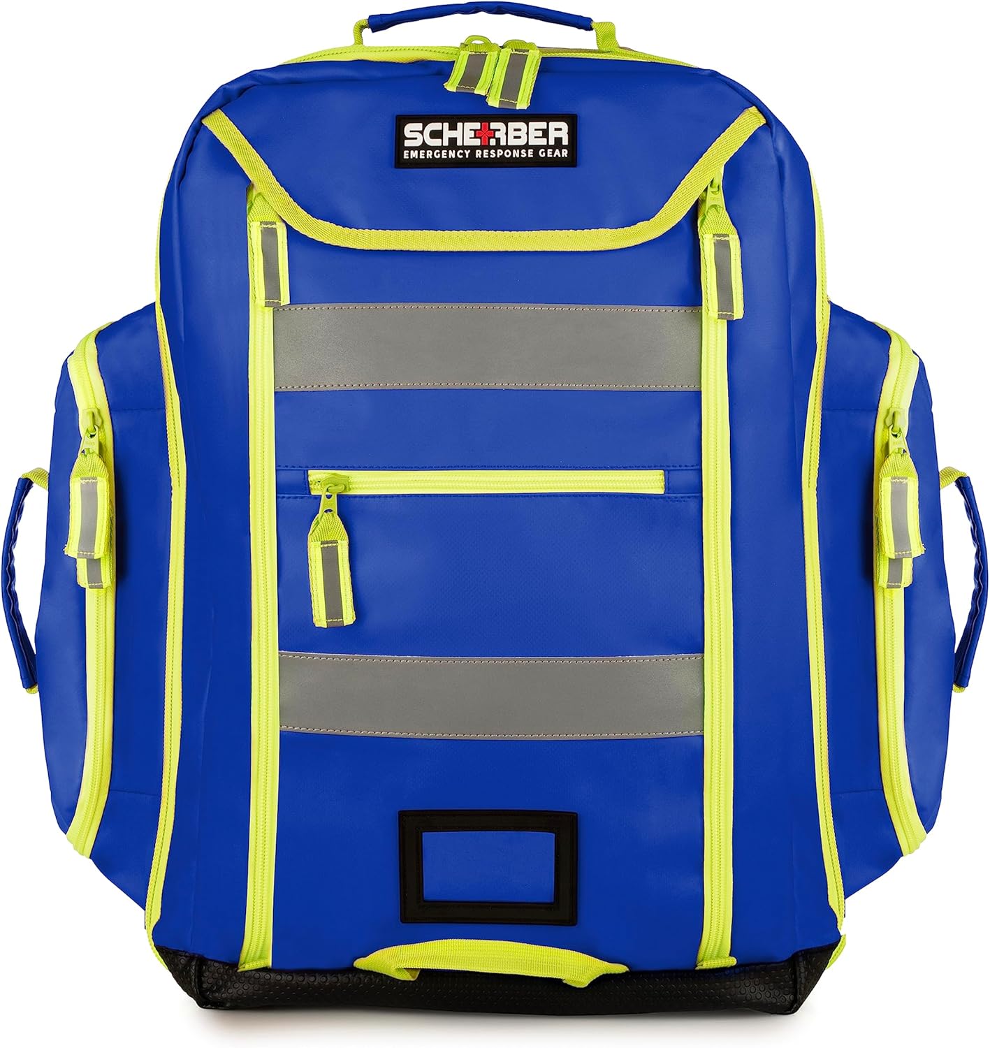 Scherber Fully-Stocked Premium First Responder Backpack | EMT/EMS Medic Trauma, Bleeding & Oxygen Medical Kit | CAT Tourniquet, QuikClot 4x4, HyFin Chest Seal & 250+ First Aid Supplies - Blue