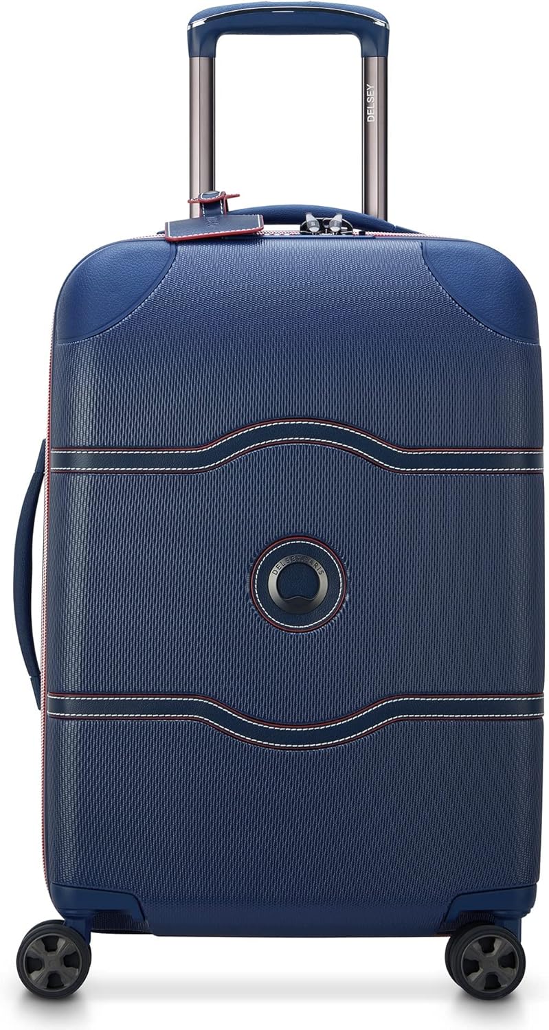 DELSEY PARIS Chatelet Air 2.0 Hardside Luggage with Spinner Wheels, Navy, Carry on 20 Inch