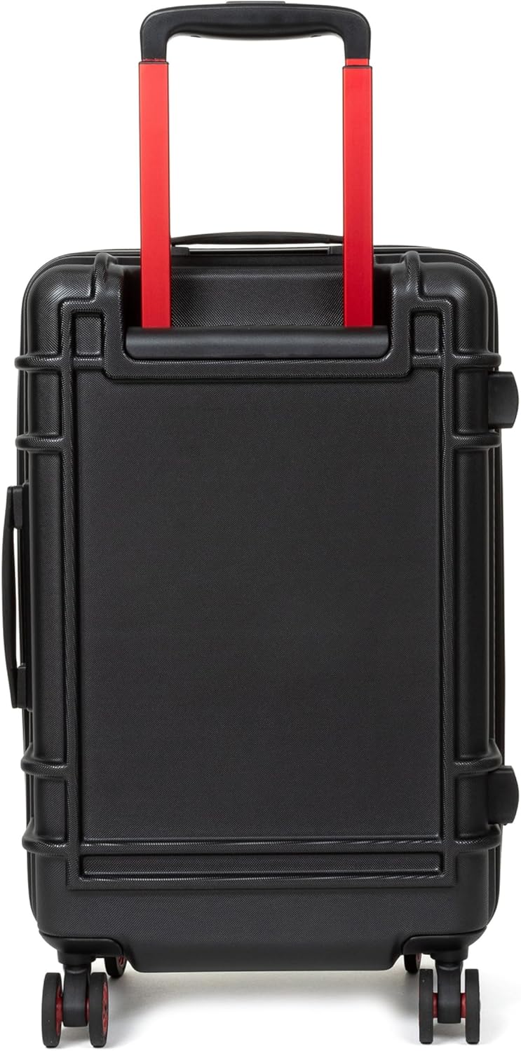 EASTPAK Resist'R Zip S – 34L Hardshell Suitcase with Dual Compartments, TSA Lock, Silent 360° Spinner Wheels & Water-Resistant Design, Black