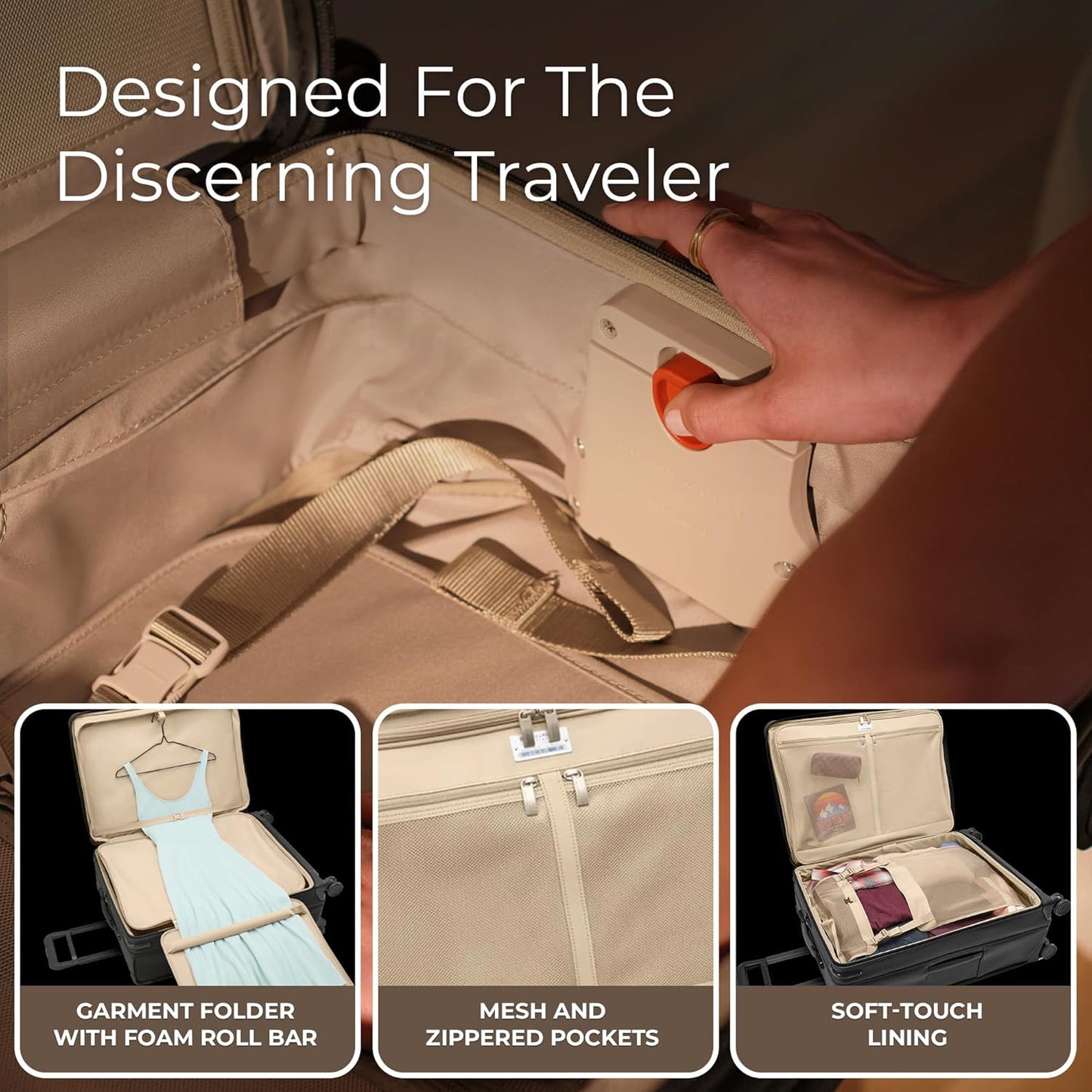 Briggs & Riley 29" Large Expandable Spinner - Checked Luggage for Travel, Suitcases with Wheels, Softside Rolling Bag for Men & Women, Self-Repairing Zipper - Baseline Collection, Black