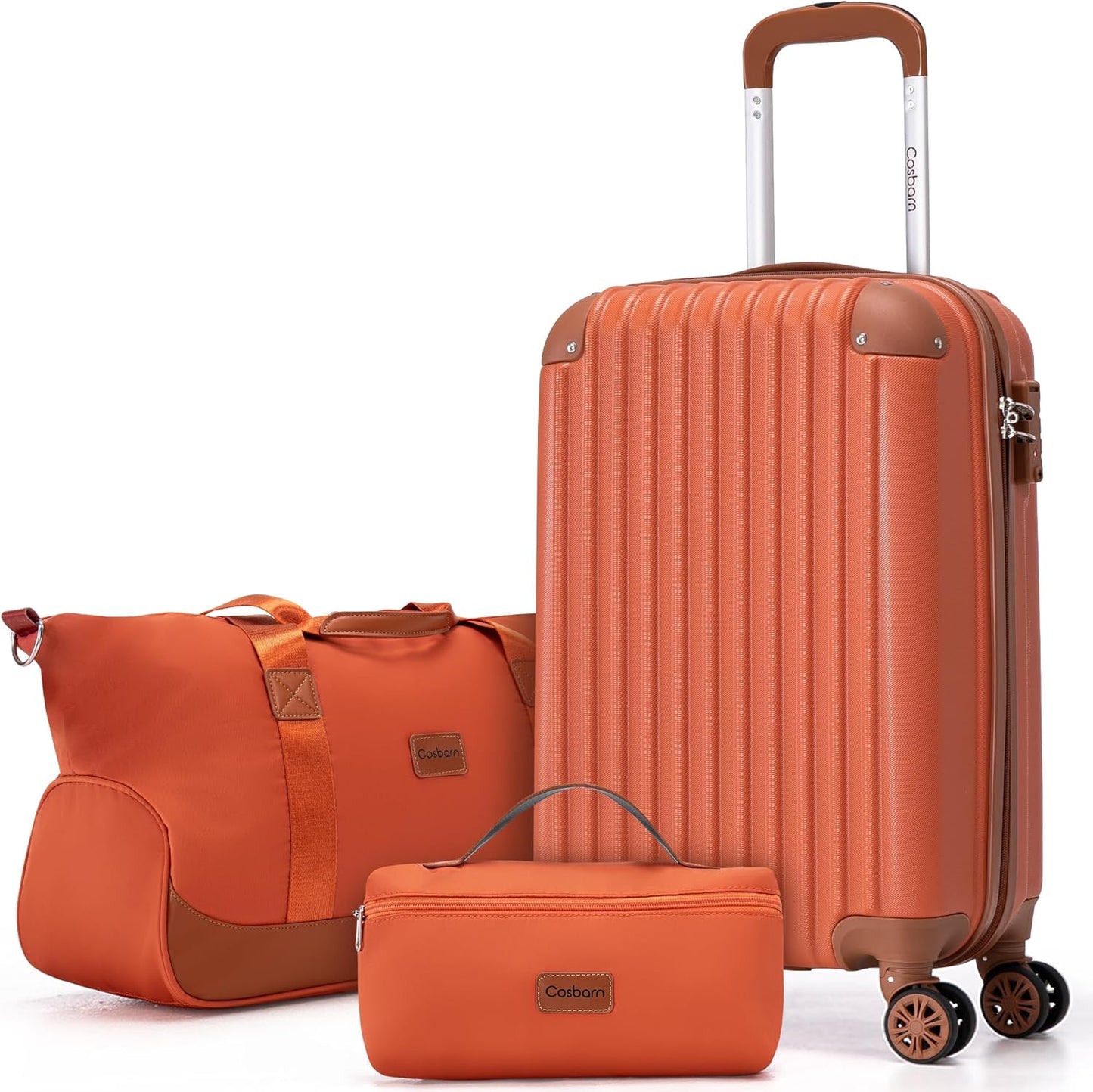 Carry On Luggage Sets 3 Piece, 20 Inch Luggage 22x14x9 Airline Approved with Wheels and TSA Lock, ABS Lightweight Hardshell Travel Suitcase Set with Duffel Bag Travel Bag for Men Women