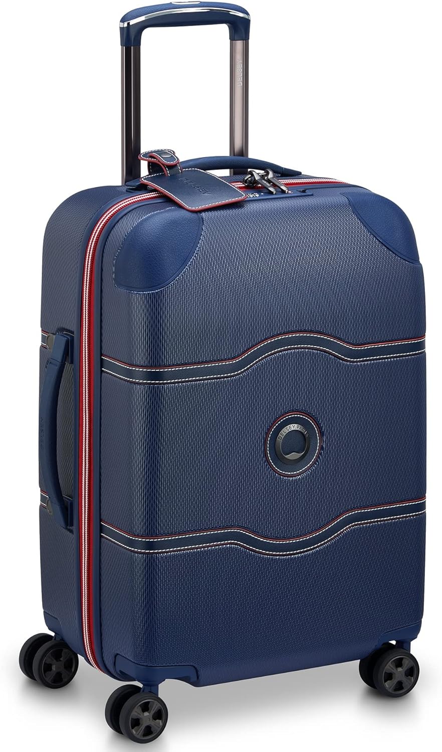 DELSEY PARIS Chatelet Air 2.0 Hardside Luggage with Spinner Wheels, Navy, Carry on 20 Inch