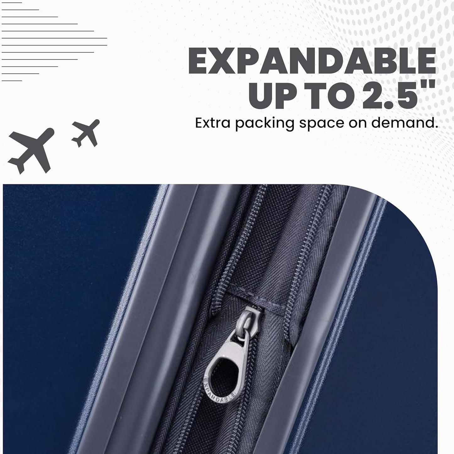 Spyder Carve 3 Piece Set with 360° Spinner Wheels, TSA Approved Lock, (20 Inch Carry On, 25 Inch Medium, 29 Inch Large) Navy