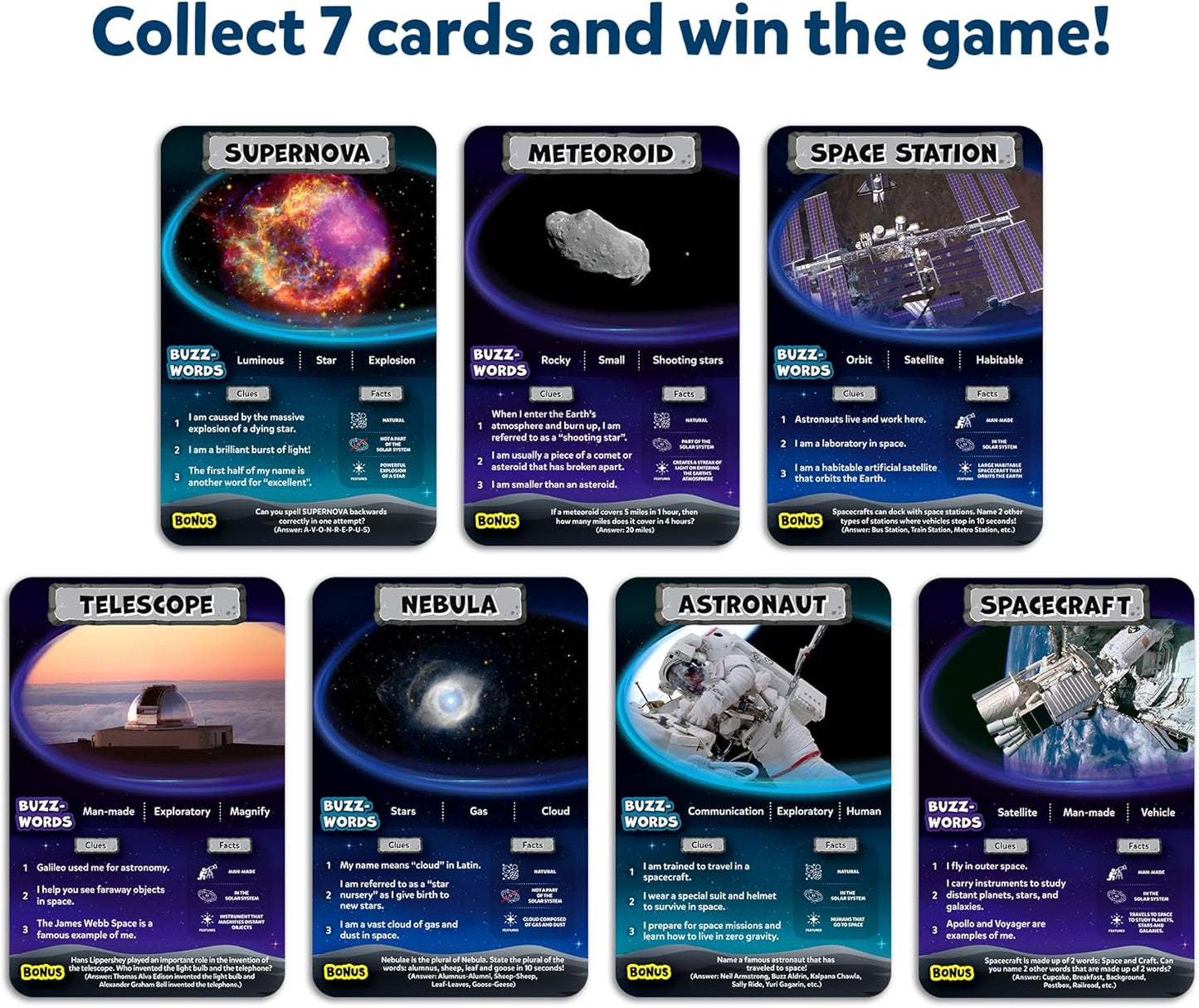 Skillmatics Guess in 10 NASA Space, Perfect for Boys, Girls, Kids & Families Who Love Card Games, Educational Toys, Travel Games, Gifts for Ages 8, 9, 10 and Up
