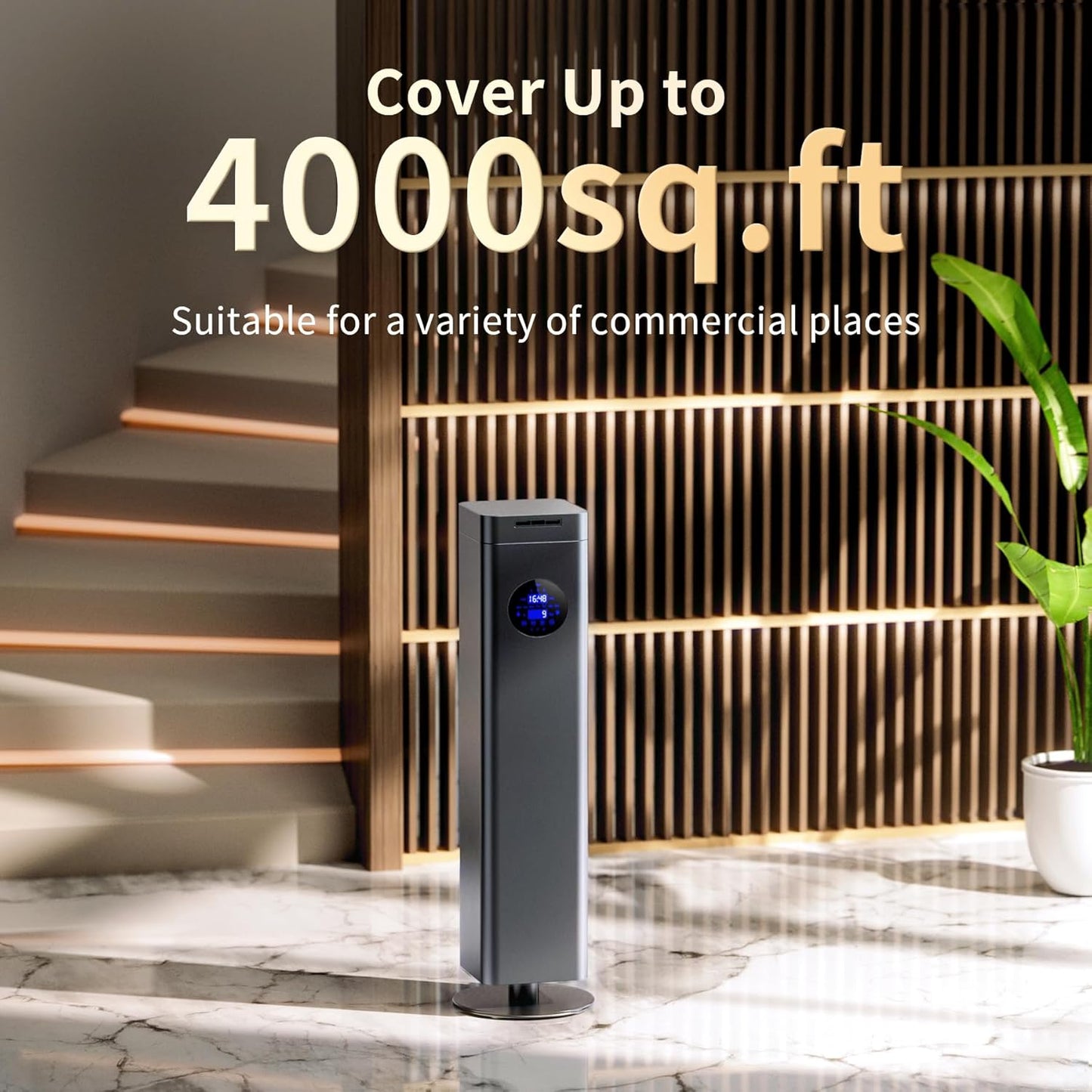 1500ml Scent Air Machine for Home, 4000 sq. ft Coverage Waterless Diffuser Essential Oil Diffuser Hotel Scent Diffuser Cold Air Nebulizer for Large Room Hotel Office (Titanium Gray)