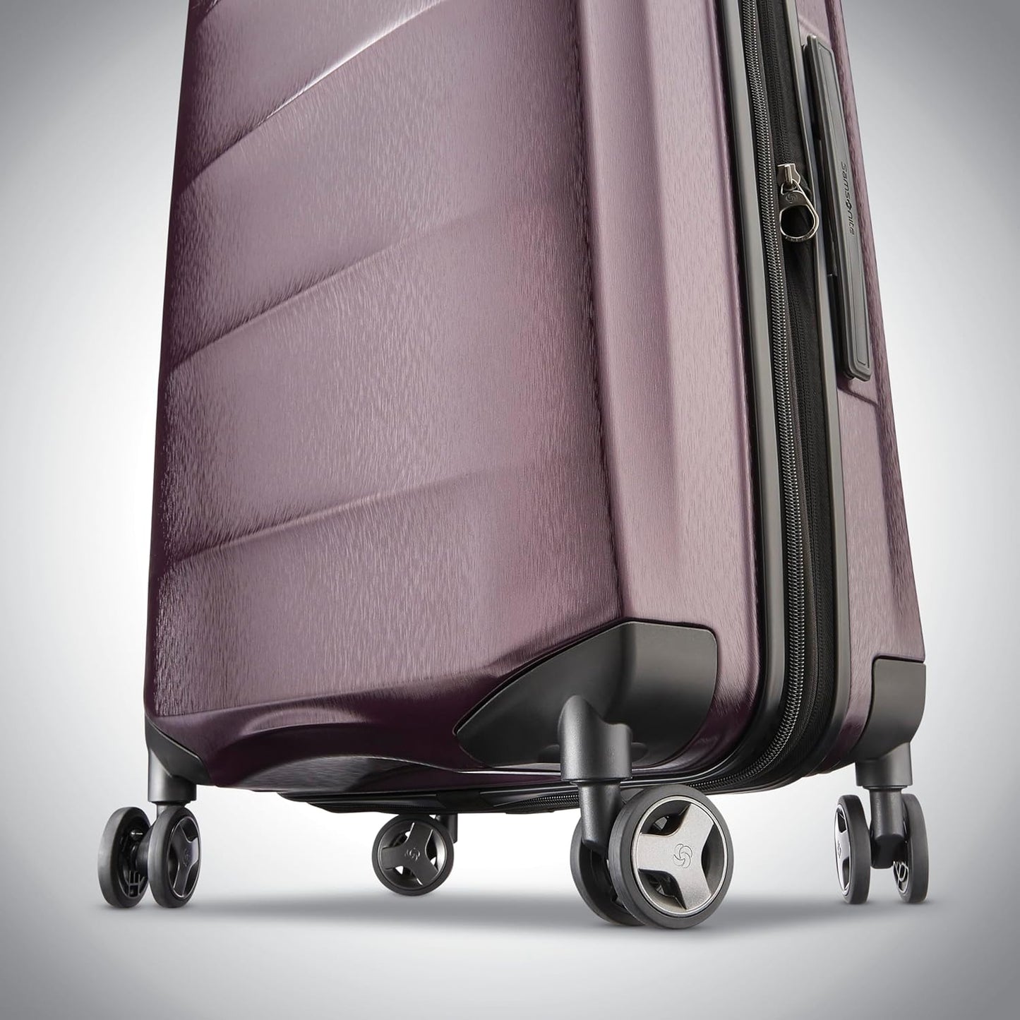 Samsonite Octiv Pro 3-Piece Hardside Lightweight (21/24/28) Front Pocket Carry-On Pro, Medium & Large-Checked Luggage Set, Expandable, Four Spinner Wheels, Adjustable Handle, TSA Lock – Purple