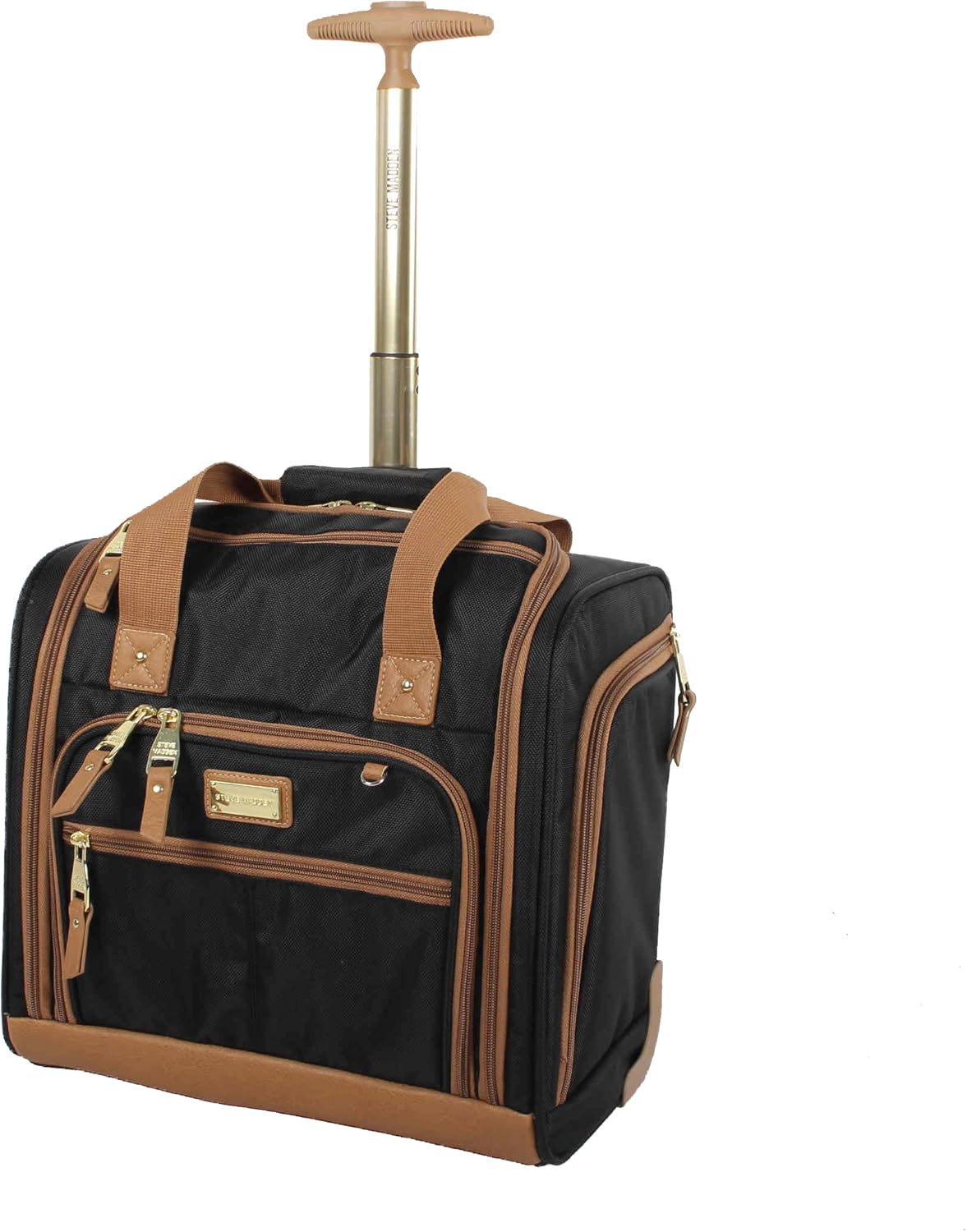 Steve Madden Designer Luggage Collection - 3 Piece Softside Expandable Lightweight Spinner Suitcase Set - Travel Set Includes an Under Seat Bag, 20-Inch Carry on and 28-Inch Checked Suitcase, Harlo