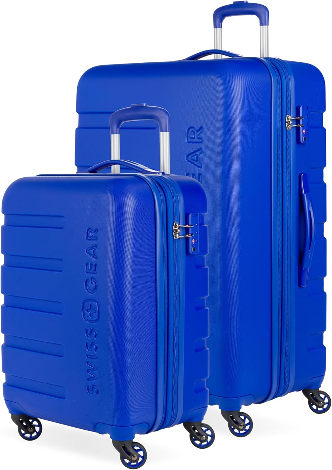 SwissGear 7366 Signature Hardside Expandable Luggage with Spinner Wheels, TSA Lock, Cup-Holder, Cobalt, 2-Piece Set (19/27)