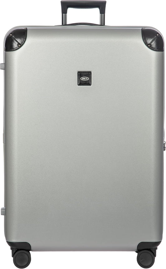 Bric's Amalfi Suitcase, Lightweight Expandable Hard Shell Luggage with Smooth 360° Wheels and TSA Lock 32" - Silver