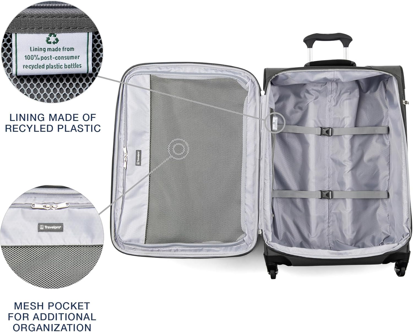 Travelpro Maxlite 5 Softside Expandable Luggage with 4 Spinner Wheels, Lightweight Suitcase, Men and Women, Shadow Grey, 2-Piece Set (21/29)