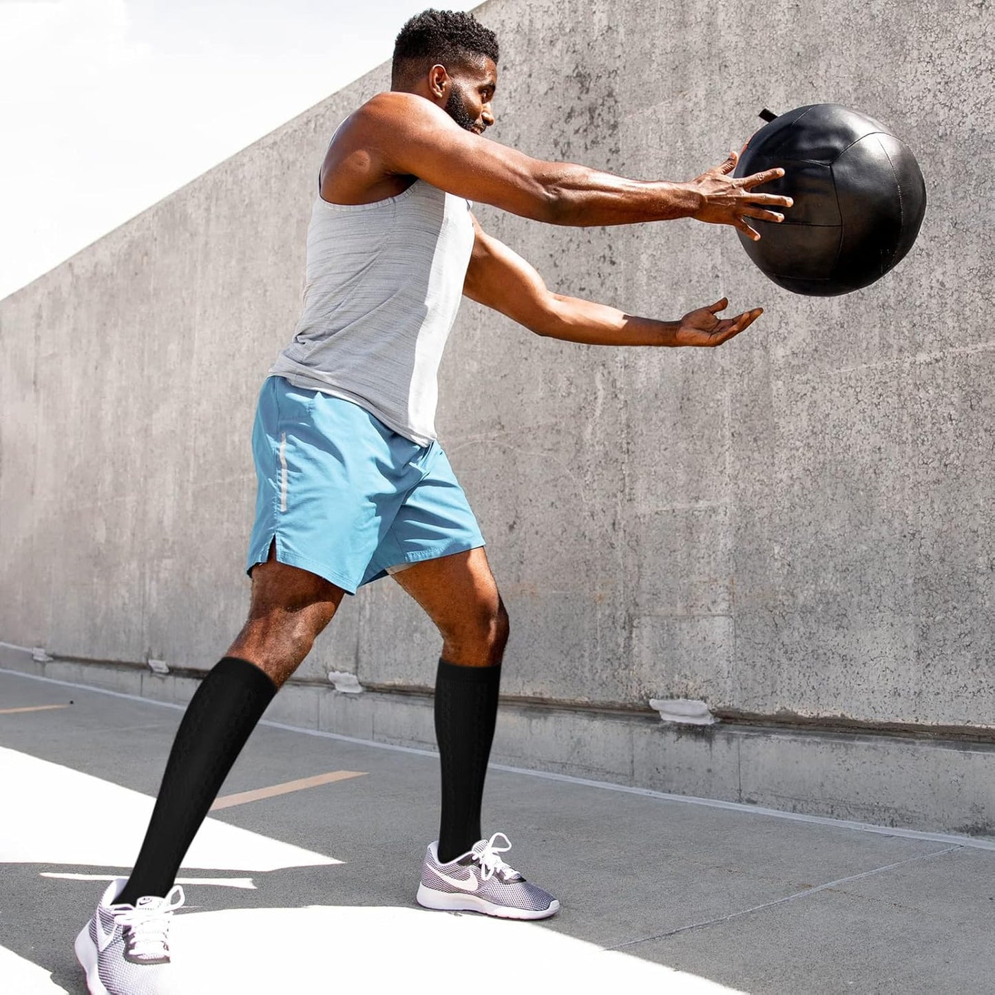 30-40mmHg Medical Graduated Compression Socks for Women&Men Circulation-Compression Stockings-Knee High Socks for Support,Hiking,Running