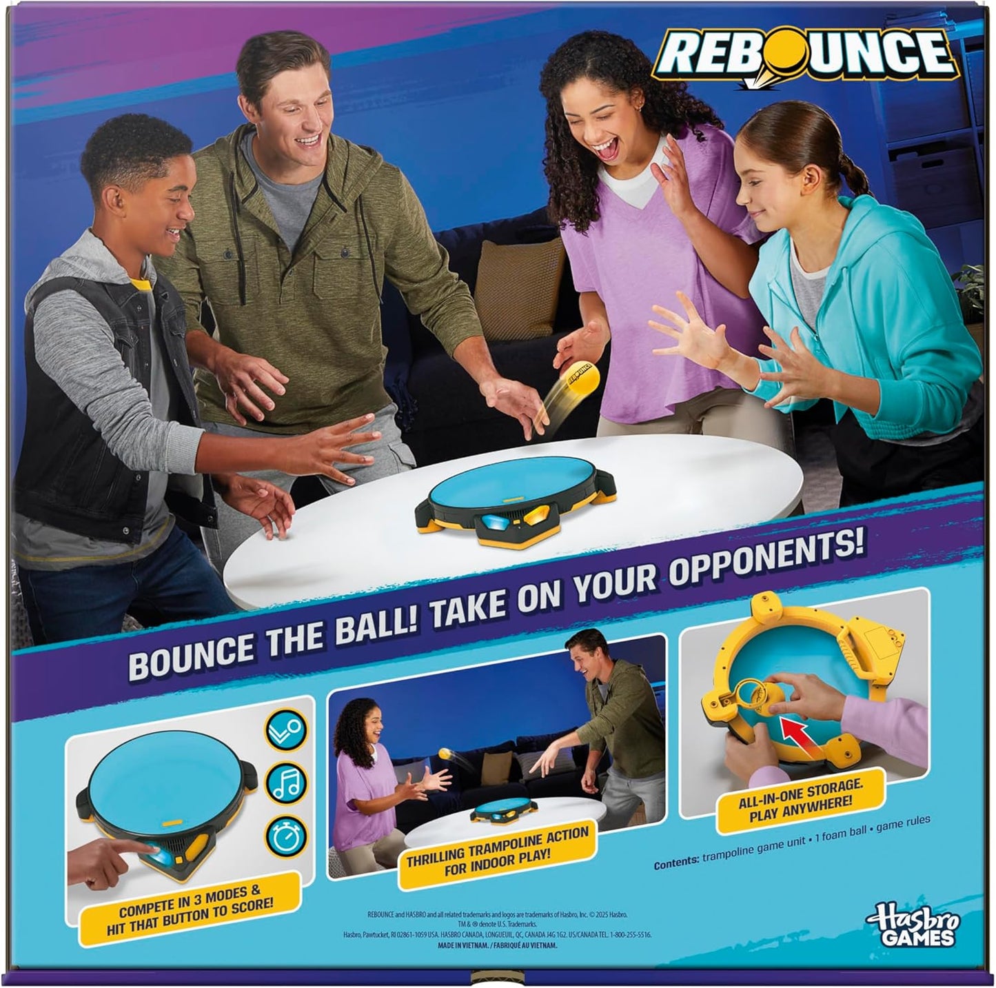 Rebounce Game | Indoor and Outdoor Electronic Action Game for Kids, Teens, and Adults | Ages 8+ | 2 to 6 Players | 10 Mins. | Family Travel Games | Kids
