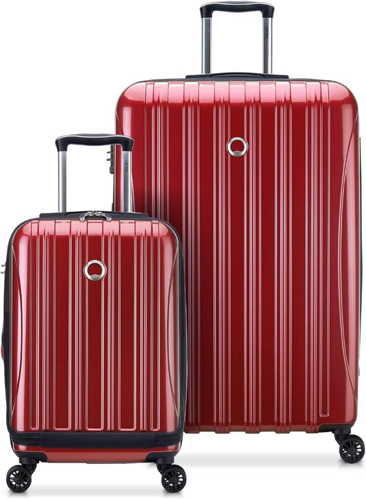 DELSEY PARIS Helium Aero Hardside Expandable Luggage with Spinner Wheels, Brick Red, 2-Piece Set (19/28)