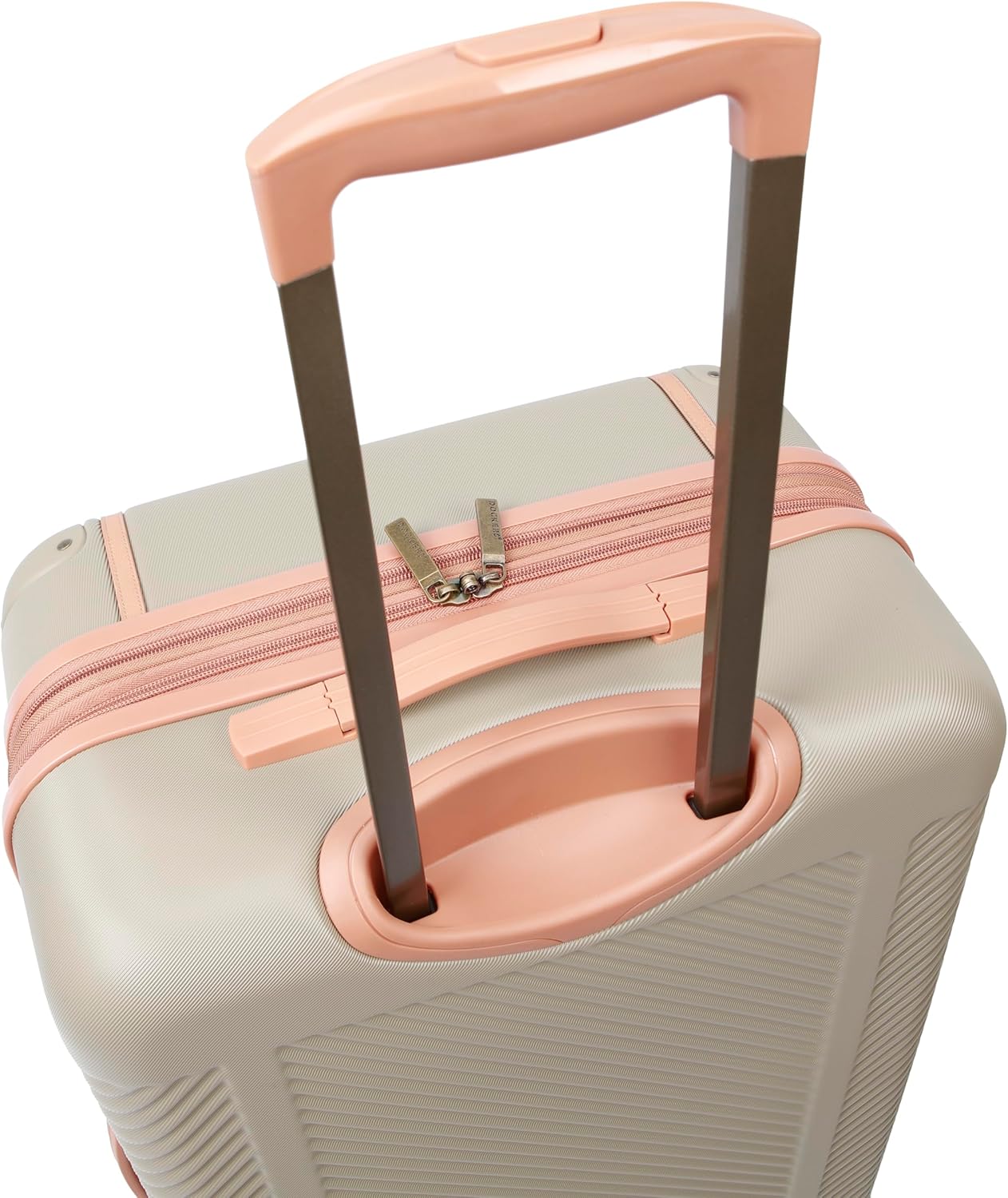 Dockers Spectra Hardside Expandable 8-Wheel Spinner Travel Luggage, Timberwolf, 20-Inch Carry On