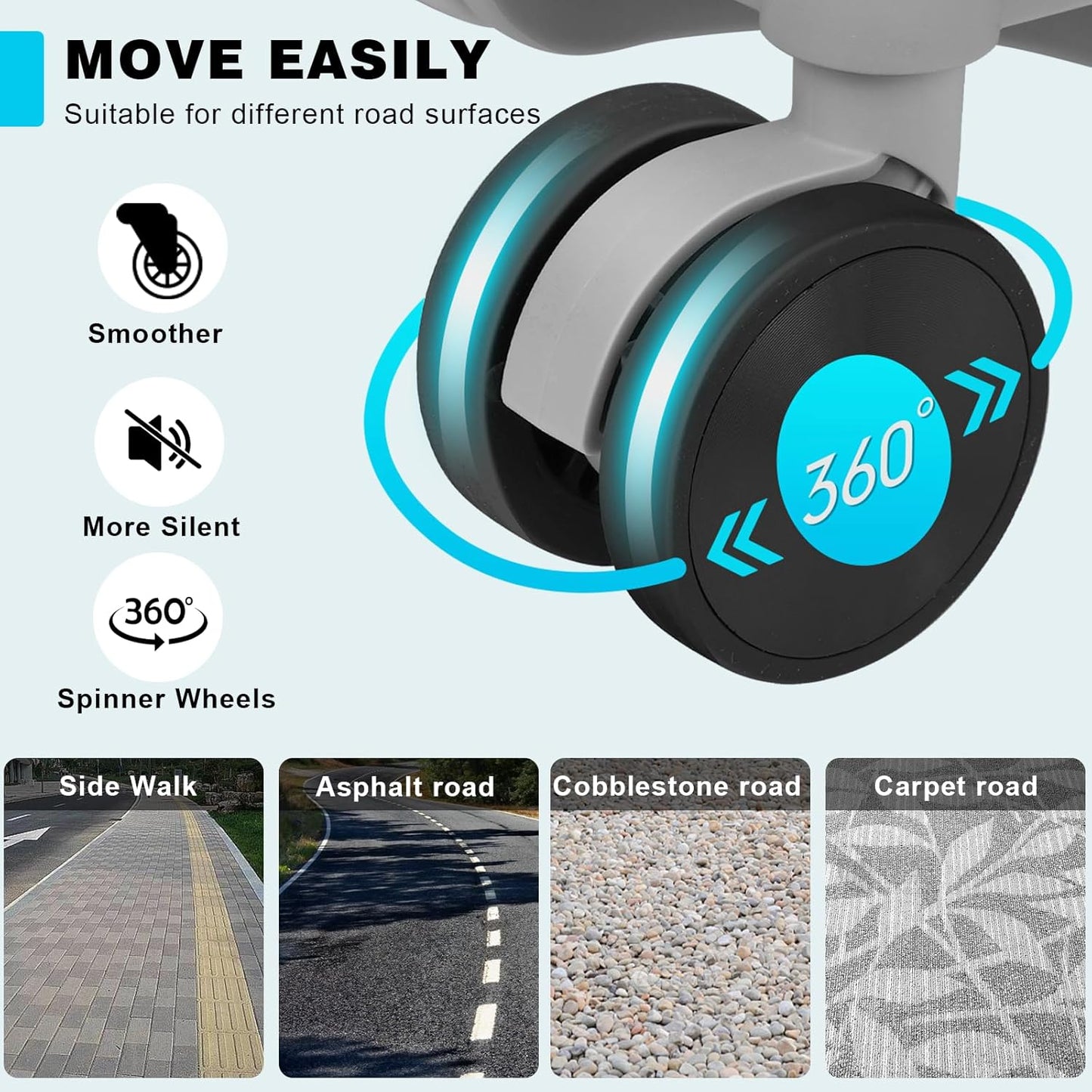 AnyZip Luggage PC+ABS Aluminum Frame Zipperless Checked Luggage Hard Shell Suitcase with TSA Lock Double Spinner Wheels 24 Inch Silver