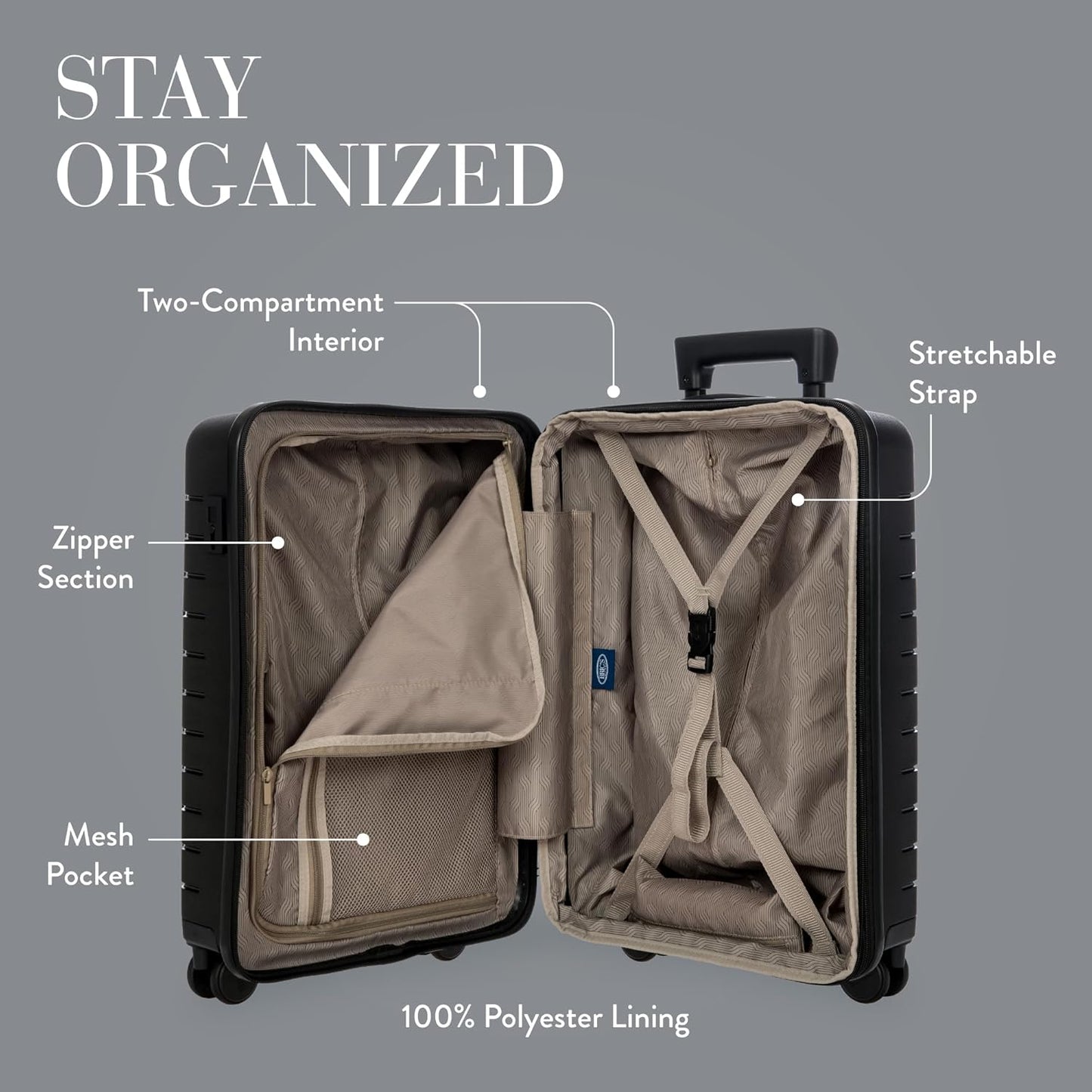 Bric's B|Y Ulisse Spinner Carry-On Suitcase, Lightweight Expandable Hard Shell Luggage with TSA Lock and Smooth 360° Wheels 21 Inch – Nero