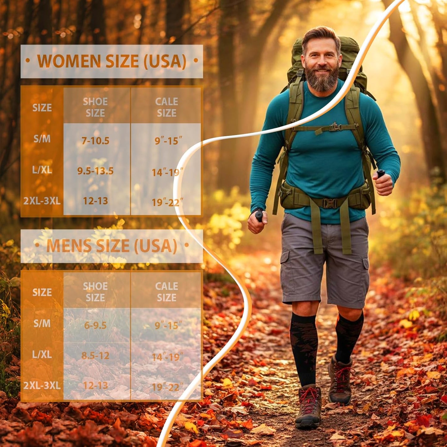 Graduated Compression Socks for Women&Men 20-30mmhg Knee High Socks Travel Hiking Running Stocking