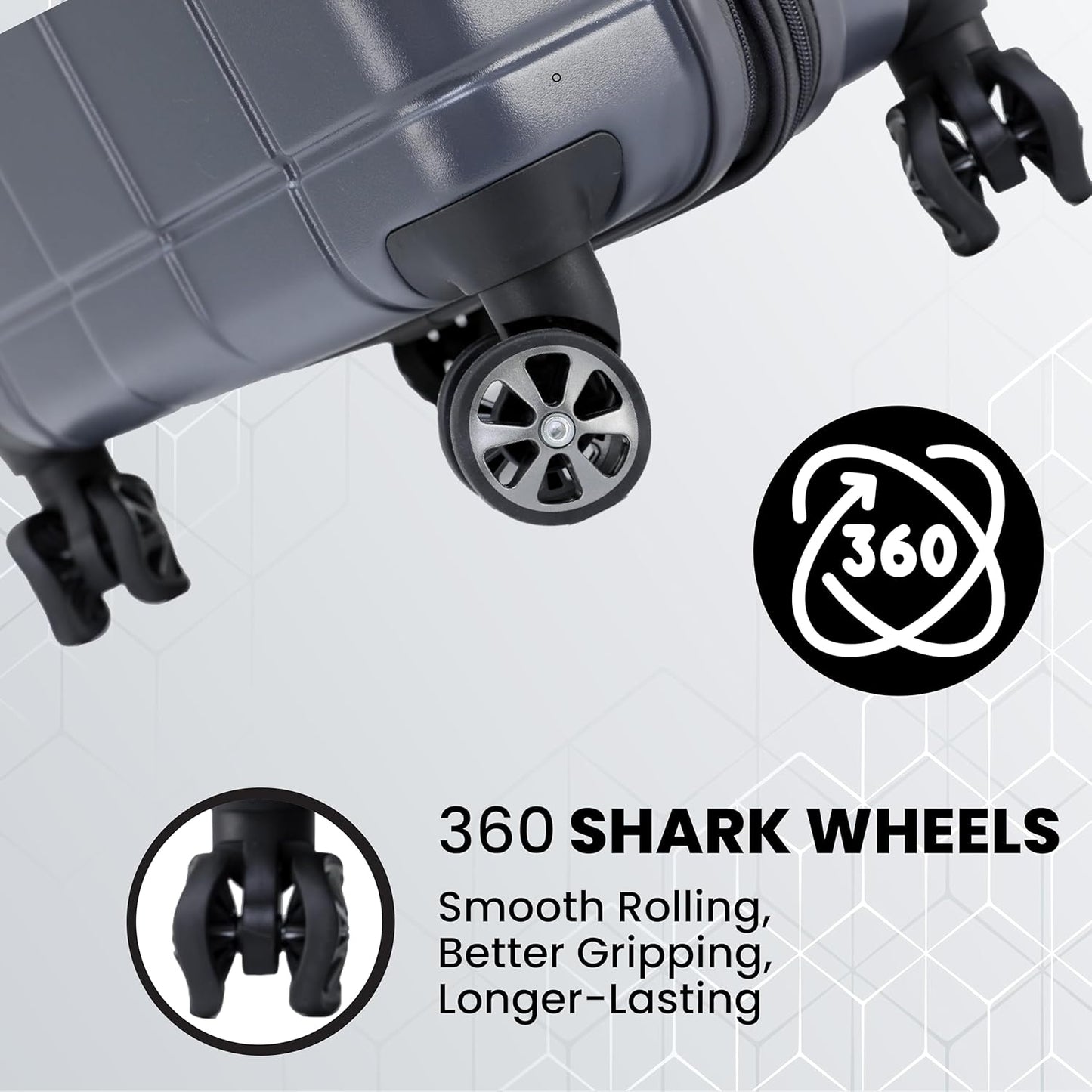 Spyder Carve 3 Piece Set with 360° Spinner Wheels, TSA Approved Lock, (20 Inch Carry On, 25 Inch Medium, 29 Inch Large) Gray