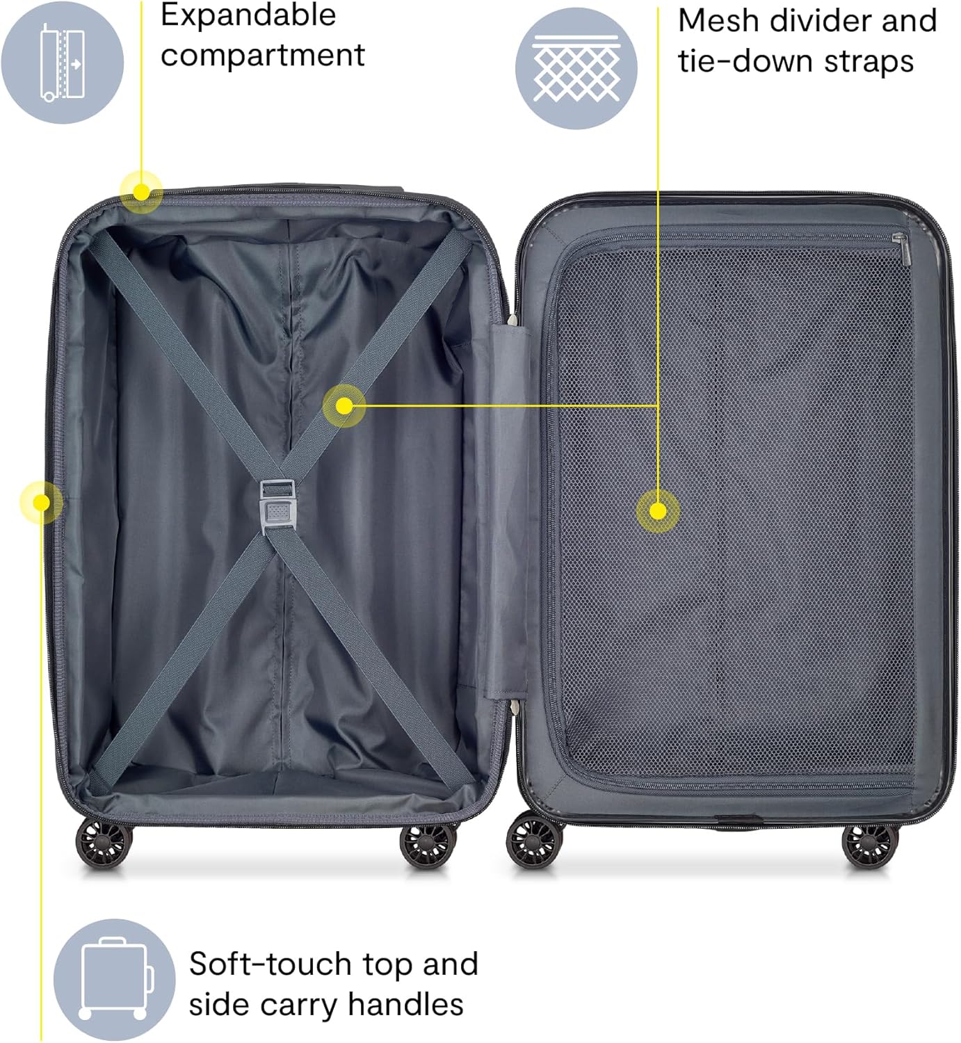 DELSEY PARIS Helium Aero Hardside Expandable Luggage with Spinner Wheels, Teal, Carry-On 21 Inch