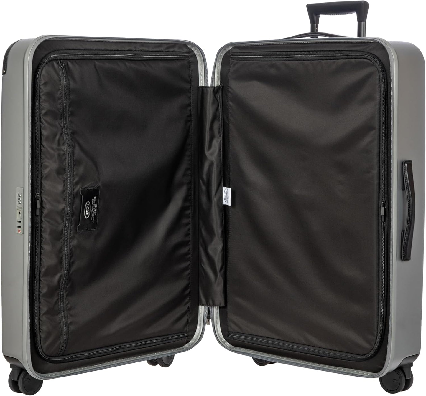Bric's Amalfi Suitcase, Lightweight Expandable Hard Shell Luggage with Smooth 360° Wheels and TSA Lock 30" - Silver