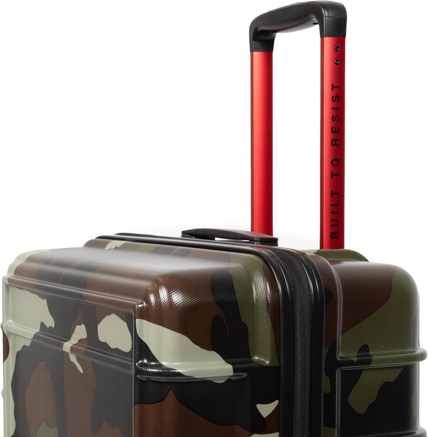 EASTPAK Resist'R Zip L – 90L Hardshell Suitcase with Dual Compartments, TSA Lock, Silent 360° Spinner Wheels & Water-Resistant Design, Camo