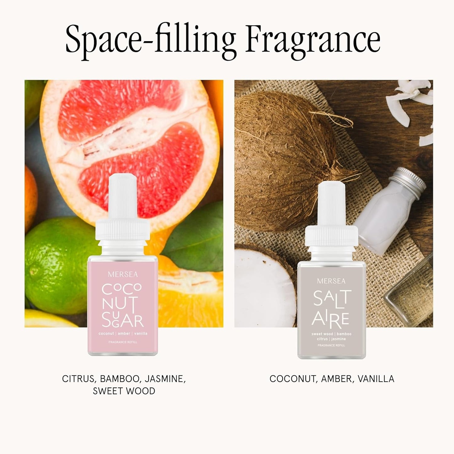 Pura Smart Home Fragrance Device Starter Set - Pura 4 - Scent Diffuser for Home - Includes Fragrance Aroma Diffuser - Square Box, Saltaire and Coconut Sugar Scent Refills