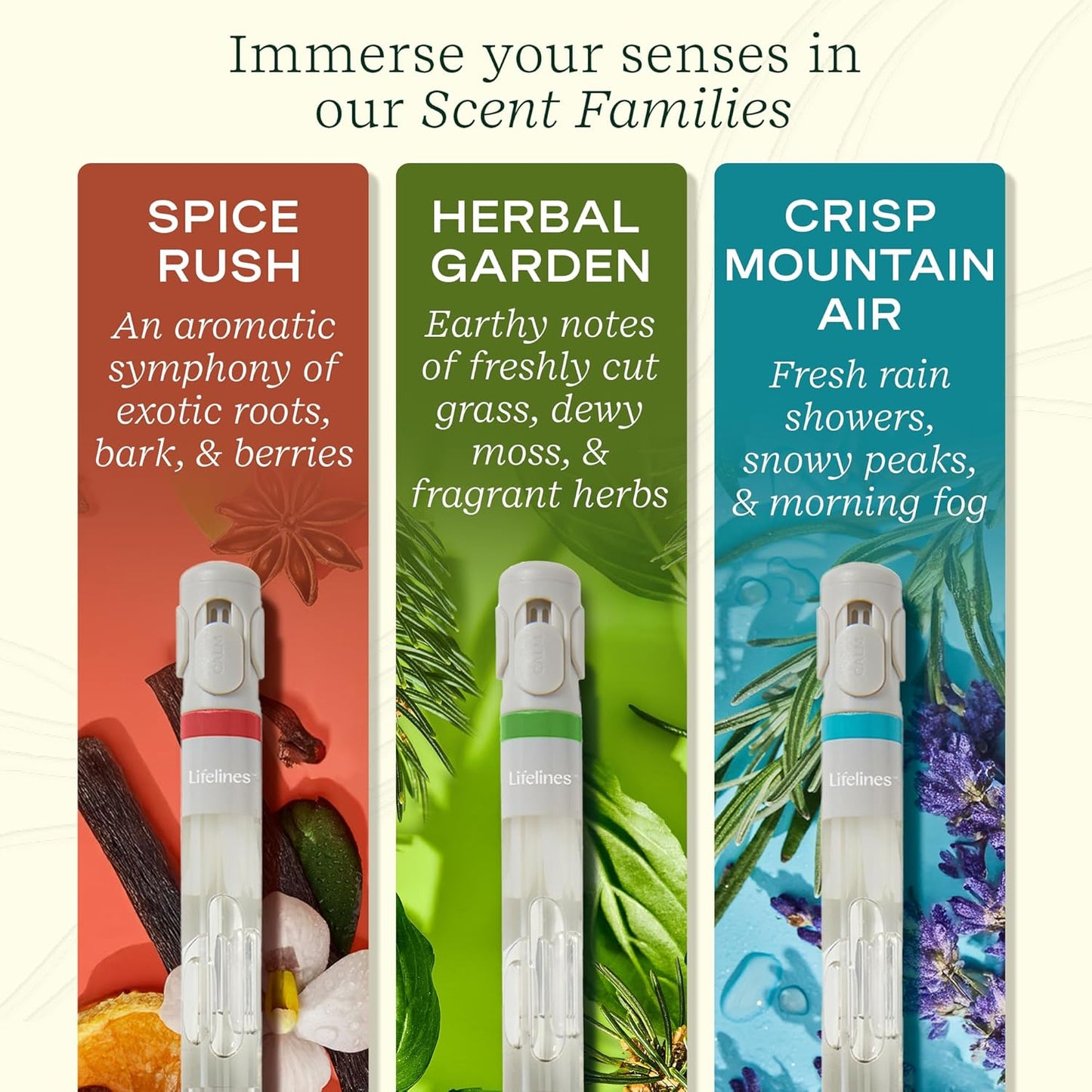 Lifelines Pen Diffuser Set, Aromatic Embrace 3-Pack – 1mm Black Ballpoint Pens with Scented Essential Oil Blends – Aromatherapy Diffuser & Sensory Immersion Diffuse Aroma As You Write