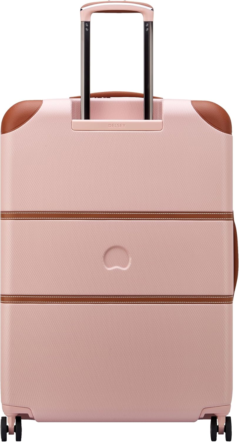 DELSEY PARIS Chatelet Air 2.0 Hardside Luggage with Spinner Wheels, Blush Pink, Checked-Large 28 Inch