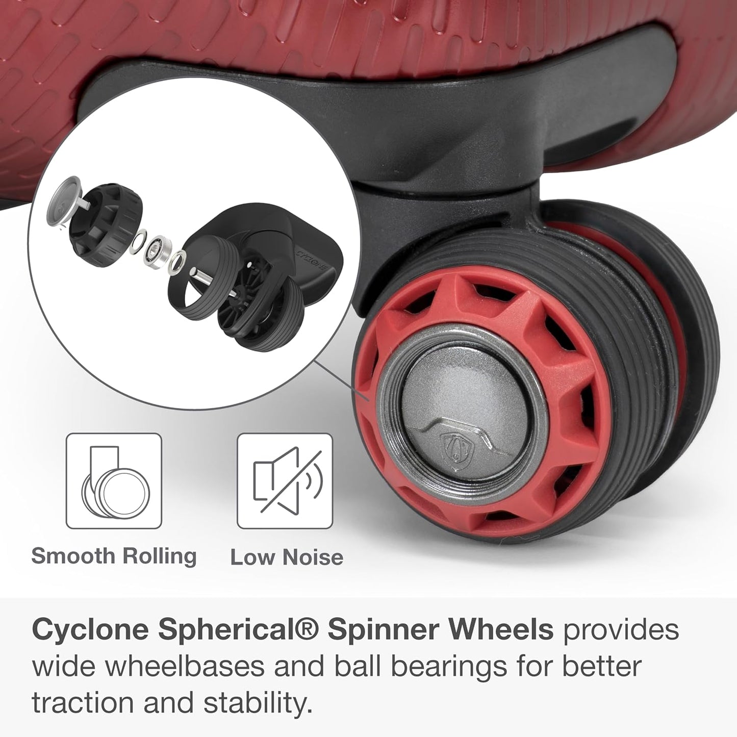 Traveler's Choice Maxporter II 30" Hardside Spinner Trunk Luggage, TSA Lock, Red