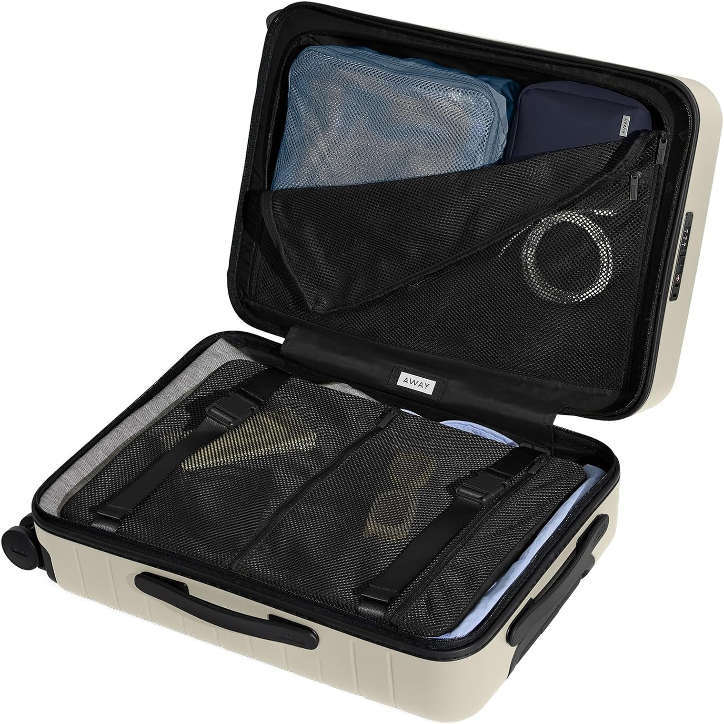 Away Bigger Carry-On Luggage, Lightweight Hardside Large Suitcase with Spinner Wheels, TSA Lock, Airline Approved, Salt White Matte