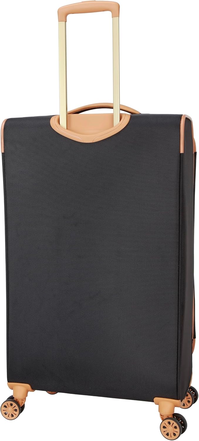 Dockers Seahorse Softside Expandable 8-Wheel Spinner Travel Carry On Luggage, Black, 28-Inch Checked