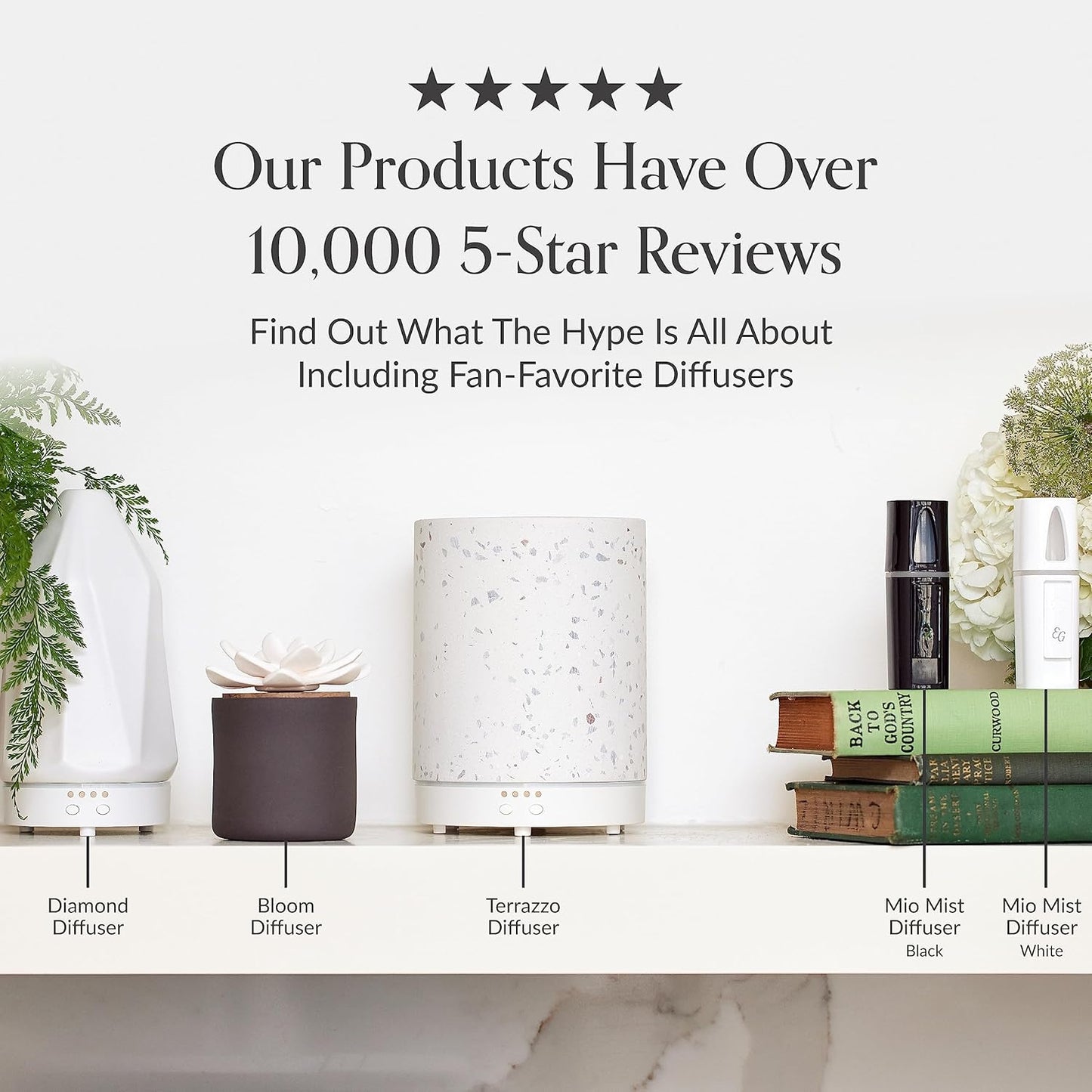 Edens Garden Mio Mist Portable Essential Oil Diffuser – Handheld Mister, Compact & USB Rechargeable Personal Aromatherapy & Essential Oils Accessory for Travel, Office & Car Use - Black