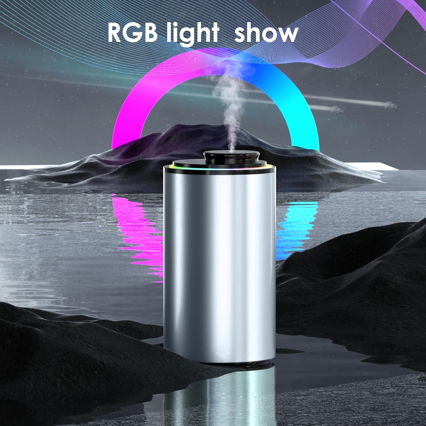 Waterless Essential Oil Diffuser, Portable Aromatherapy Diffuser,3 Countdown Timers & 3 Mist Levels for Home, Room, Car, Office (Blue)