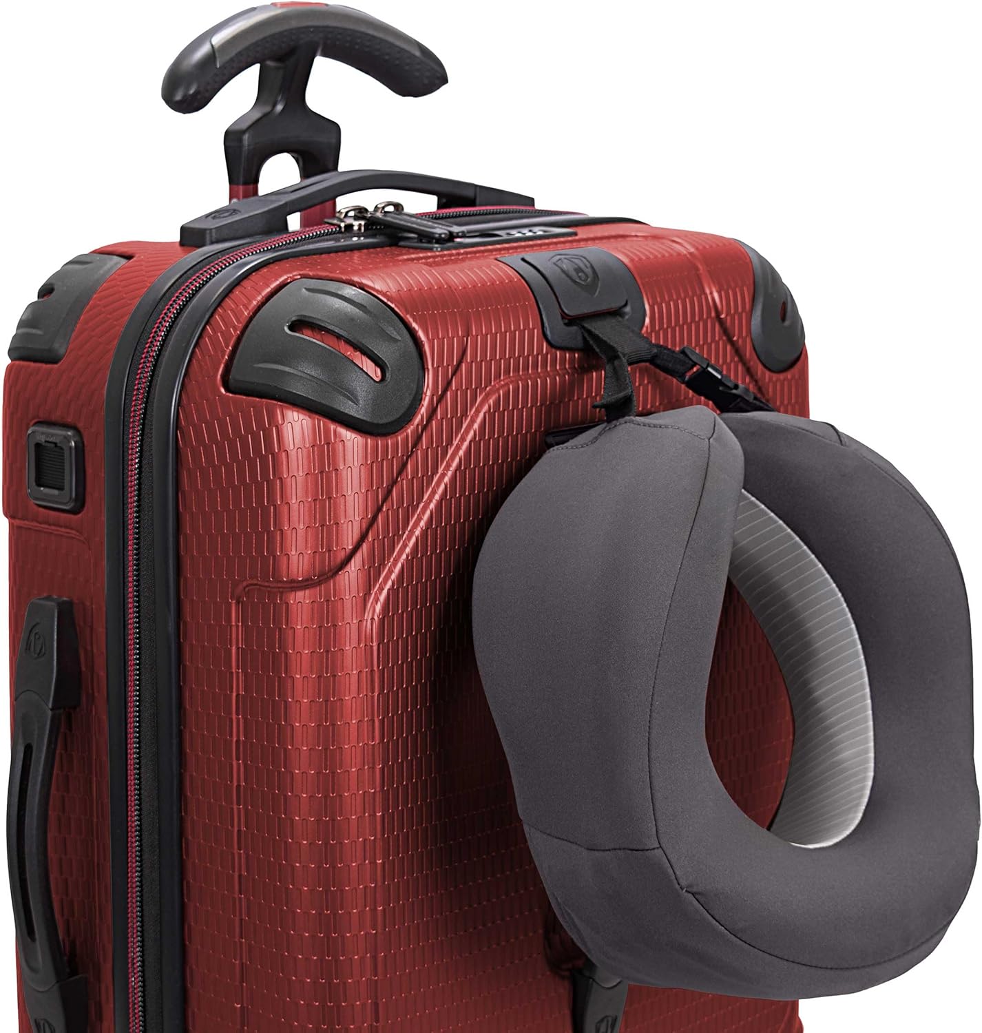 Traveler's Choice Maxporter II 22" Hardside Polycarbonate Spinner Carry-On Luggage, USB Port, TSA Lock, Red
