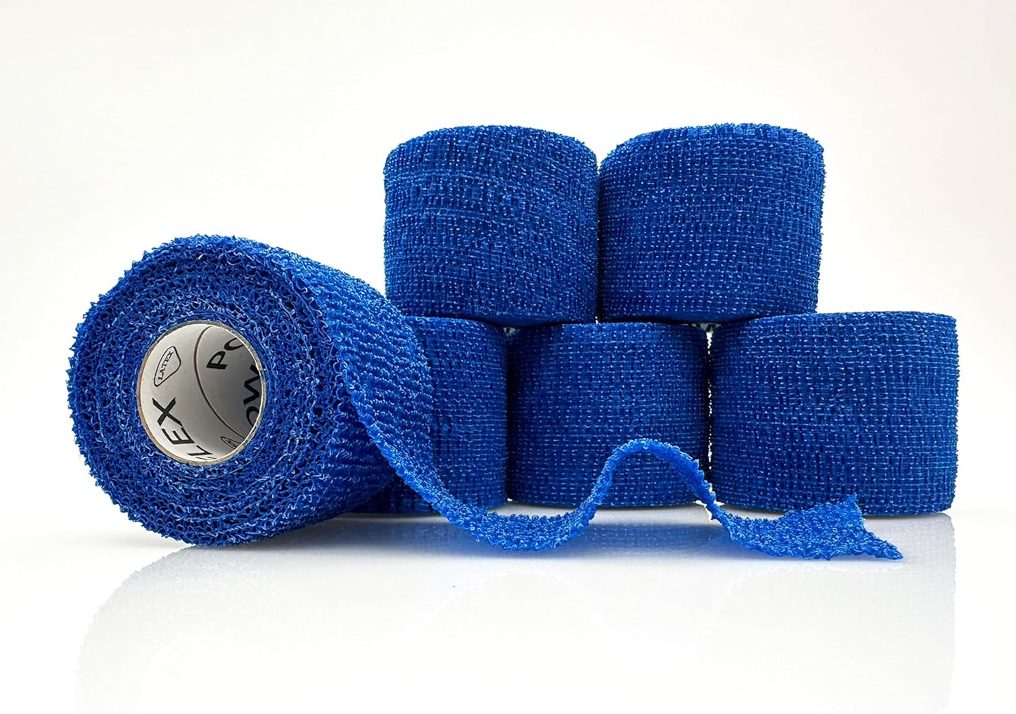 PowerFlex – Self-Adhering Sports Wrap for Injury Prevention & Post-Injury Stability – Medical-Grade, Sweat & Water Resistant First Aid Wrap for Athletes - Blue, 2 inch, 6 Rolls