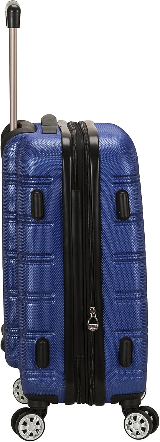 Rockland Melbourne Hardside Expandable Spinner Wheel Luggage, Blue, Carry-On 20-Inch