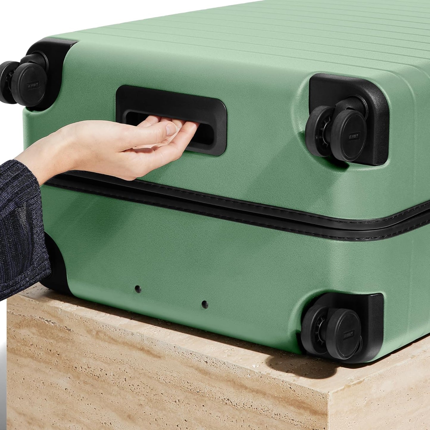 Away Large Checked Luggage, 29 Inch Hardside Suitcase with Spinner Wheels, Lightweight & Durable, TSA Lock, Sea Green