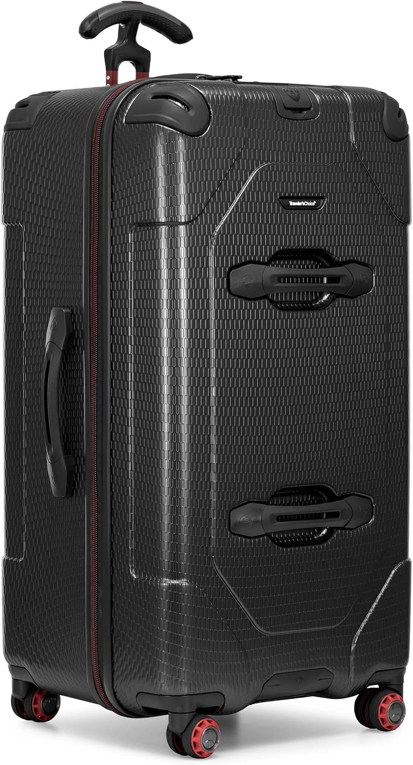 Traveler's Choice Maxporter II 30" Hardside Spinner Trunk Luggage, TSA Lock, Black