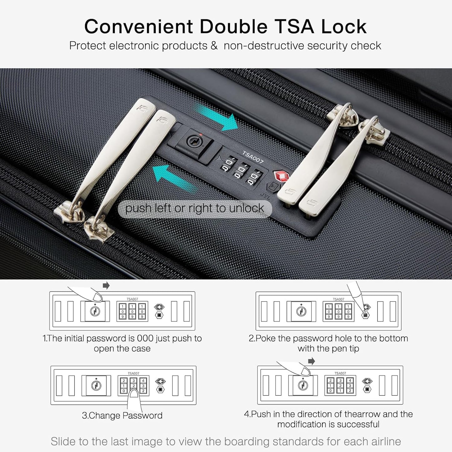 Hanke Grace Carry On Luggage with Wheels Airline Approved Hard Shell Suitcases with Front Pocket，Top Opening Luggage with TSA Lock for Short Business Travel， Jet Black.