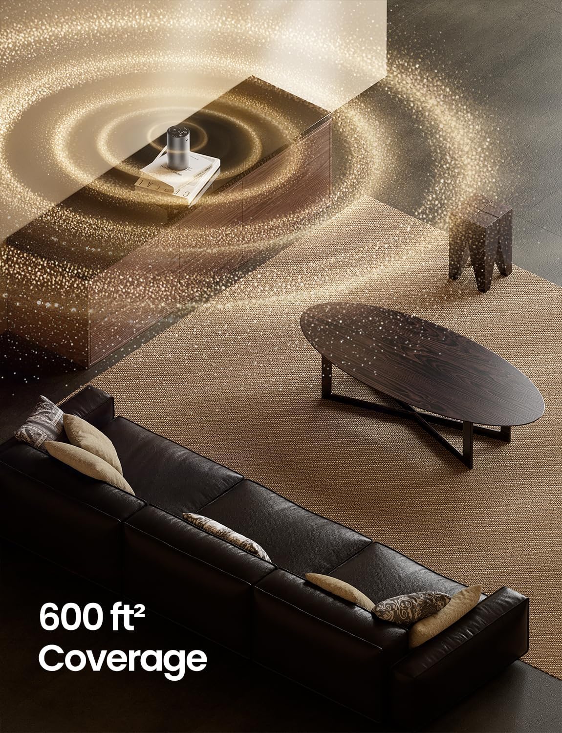 Waterless Essential Oil Diffuser, Rechargeable Scent Diffusers with 3 Mist Levels & Timers, Portable Aromatherapy Diffuser for Home Car Room Studio Office, Iron Grey Metal