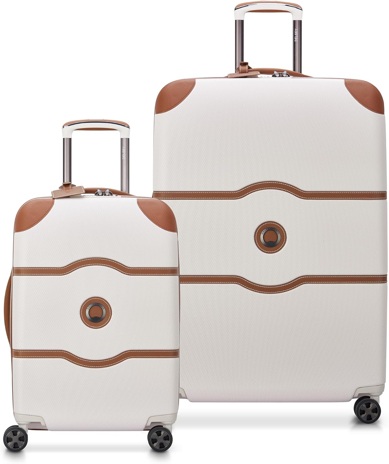 DELSEY PARIS Chatelet Air 2.0 Hardside Luggage with Spinner Wheels, Angora, 2 Piece Set, (20/28)