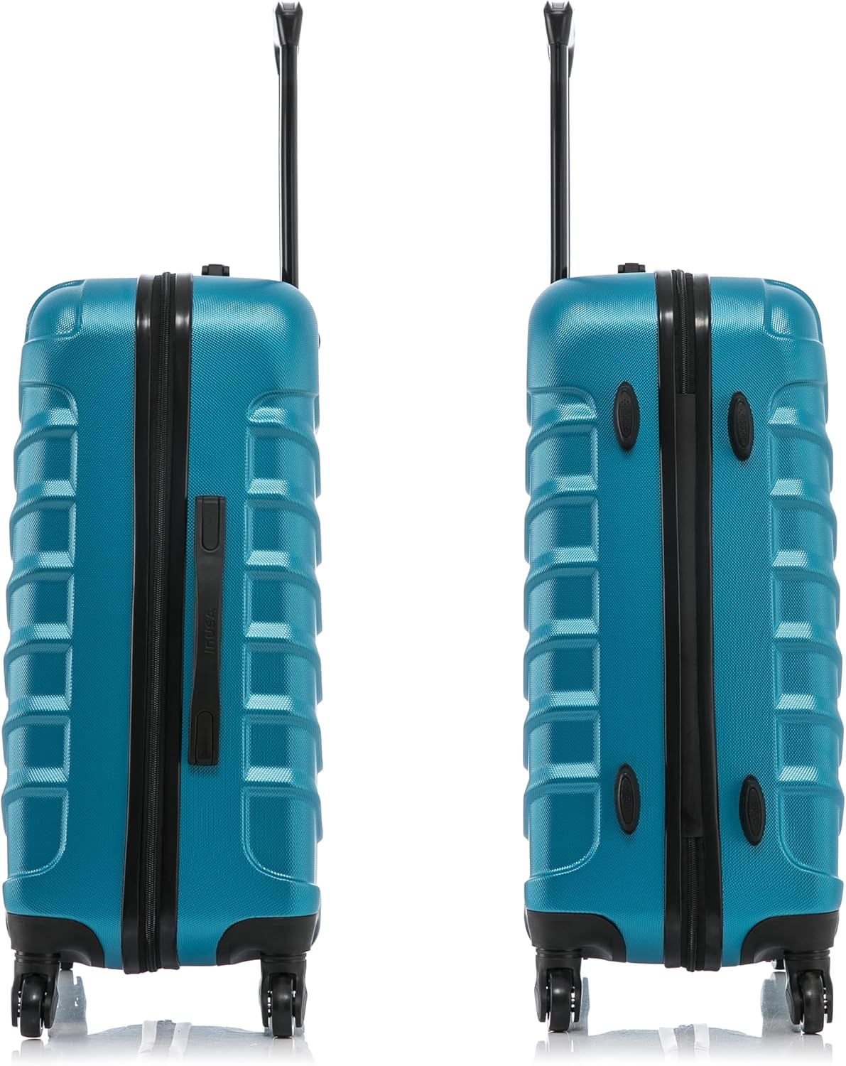 InUSA ENDURANCE Luggage with Spinner Wheels | Spacious Durable Lightweight Hardside Suitcase, Travel Bag with Handle and Trolley | 24-Inch Medium Checked Luggage | Teal